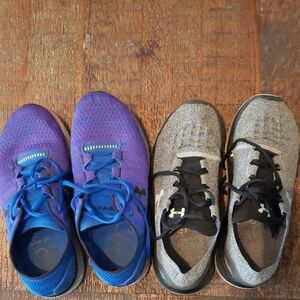 Under Armour Dual-Tone Athletic Shoes - Purple and Gray